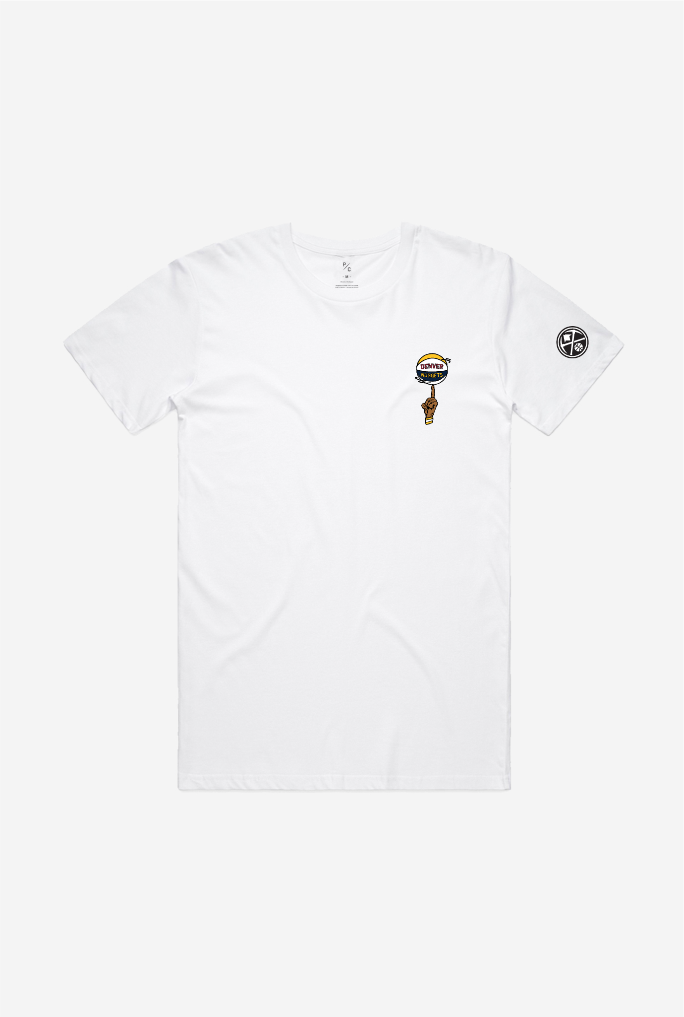 Denver Nuggets Spinning Ball T-Shirt - White