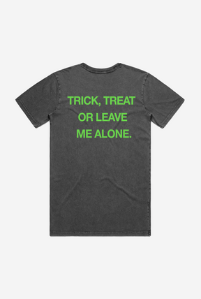 Trick or Treat Heavyweight Garment Dyed T-Shirt - Charcoal