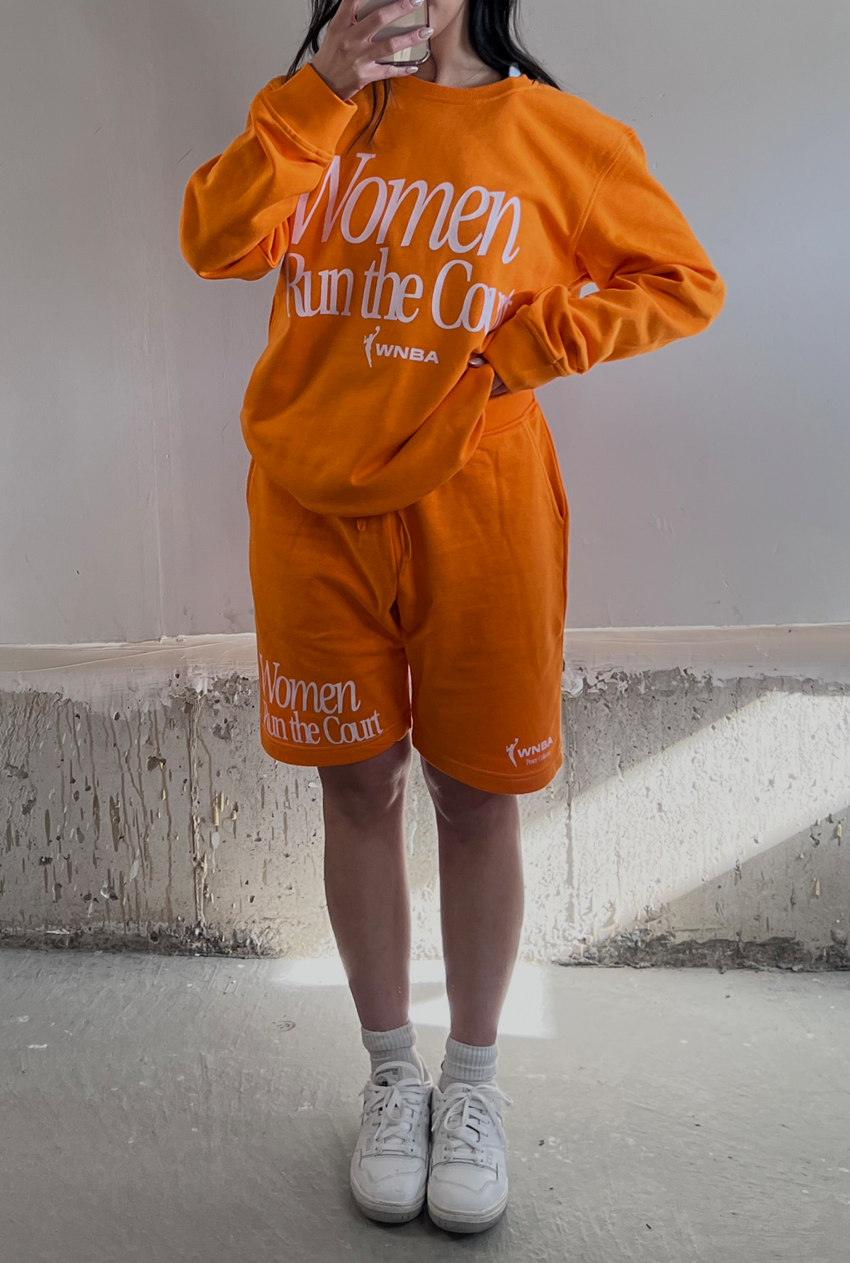 Women Run the Court  Shorts - Orange