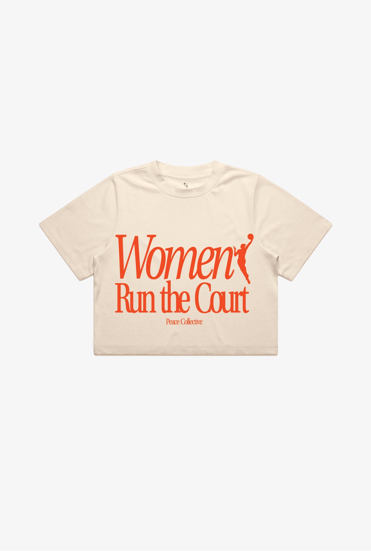 Women Run the Court Cropped Shirt - Ivory