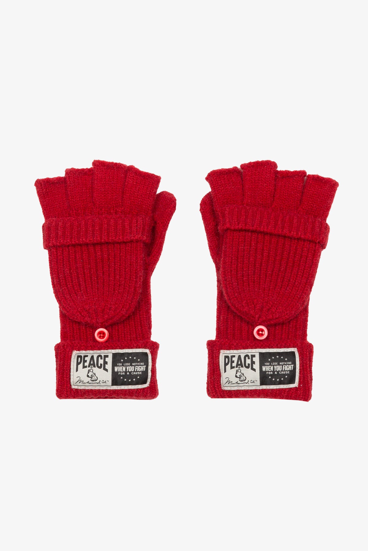 P/C x Muhammad Ali Fold Over Knit Mittens - Red