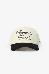 Home is Toronto Corduroy A-Frame Cap - Black / Ivory