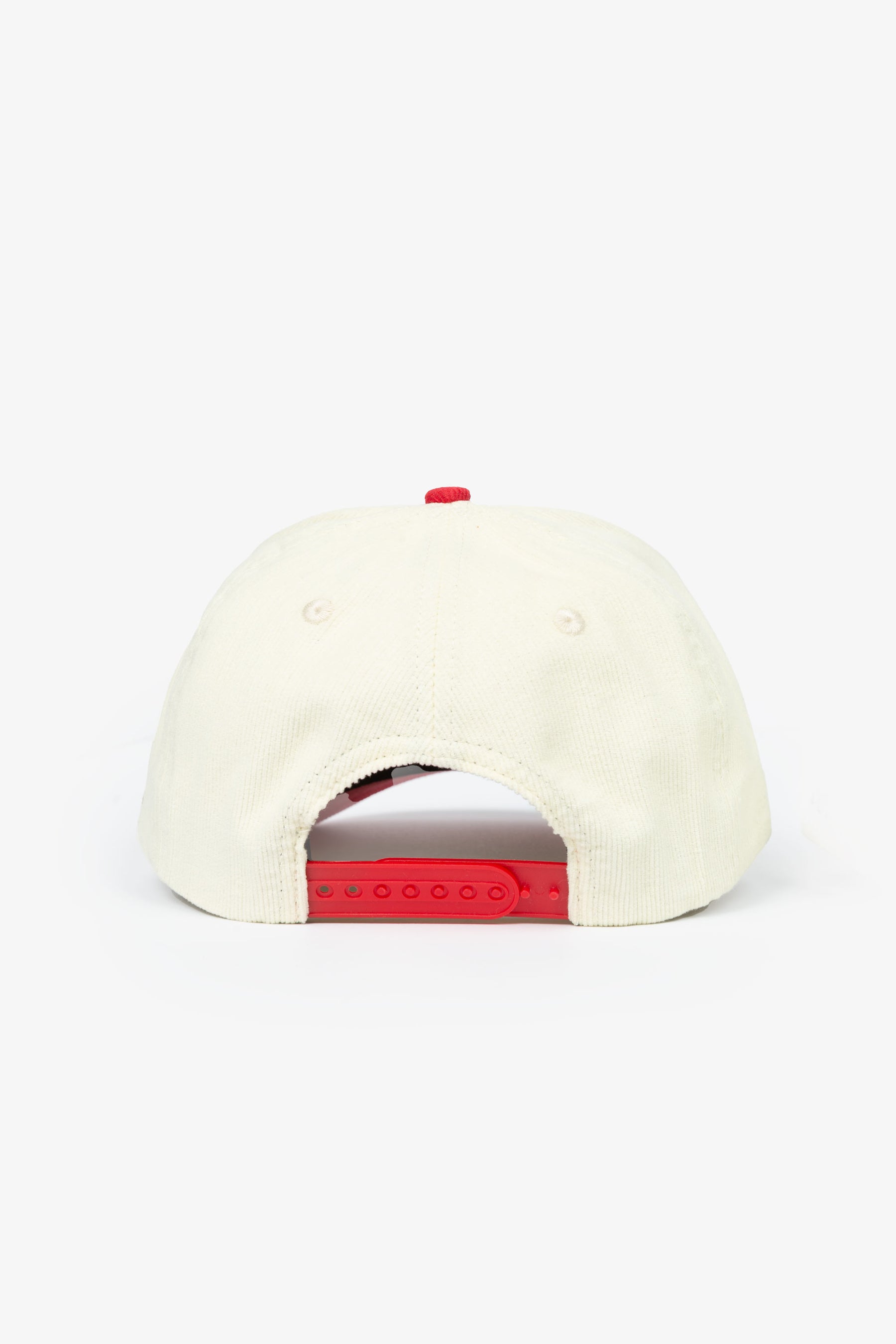 Home is Canada Corduroy A-Frame Cap - Ivory / Red
