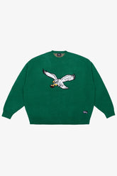 Philadelphia Eagles Retro Knit Sweater - Kelly Green