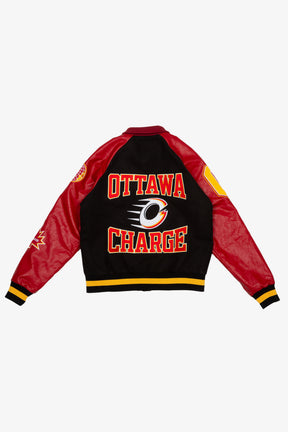 Ottawa Charge Women's Cropped Varsity Jacket - Red