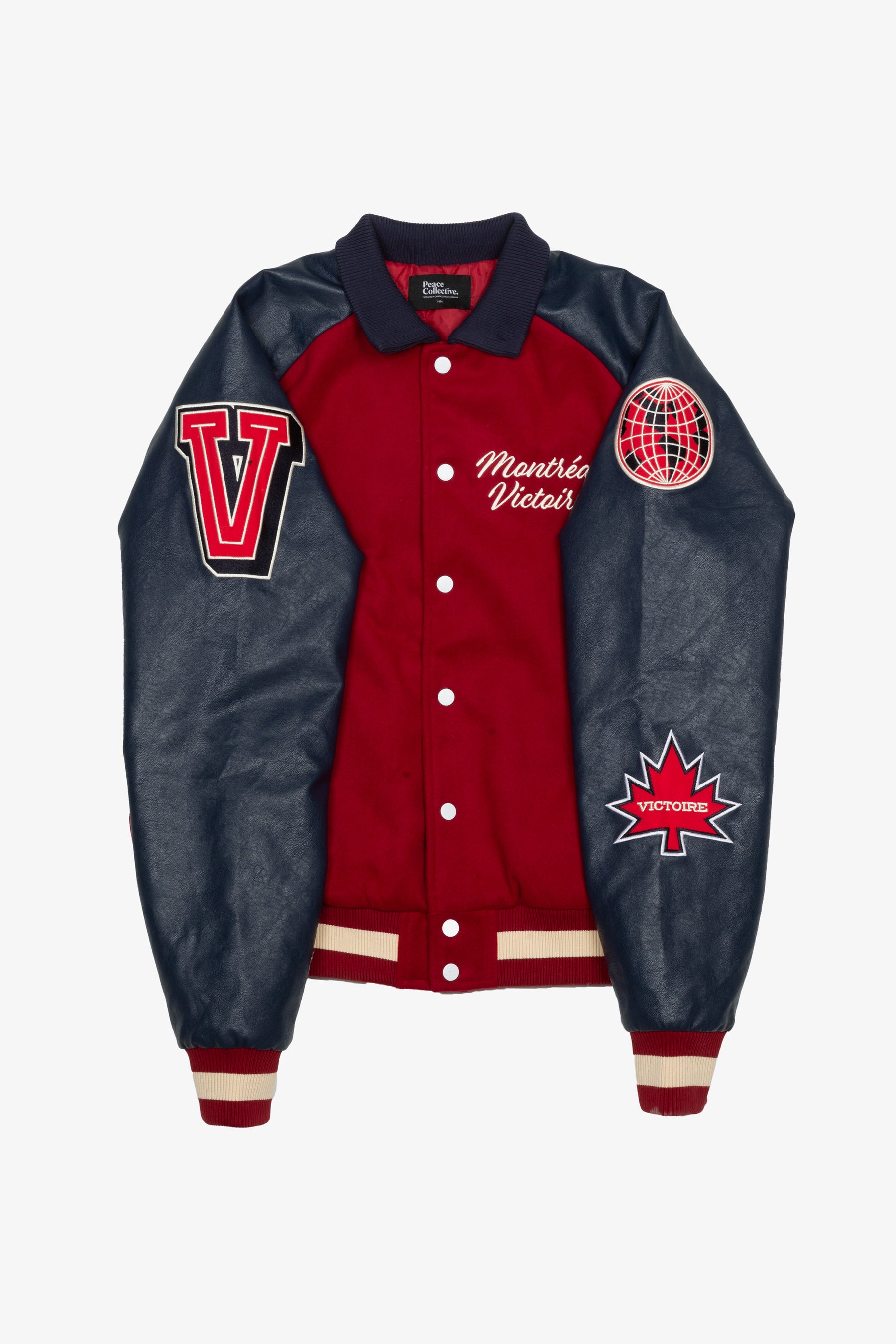 Montréal Victoire Women's Cropped Varsity Jacket - Maroon