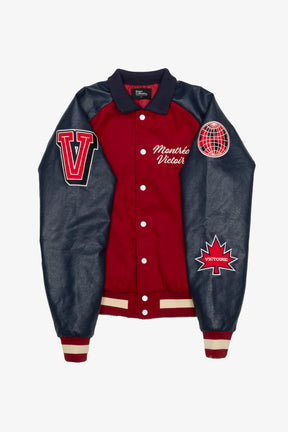 Montréal Victoire Women's Cropped Varsity Jacket - Maroon