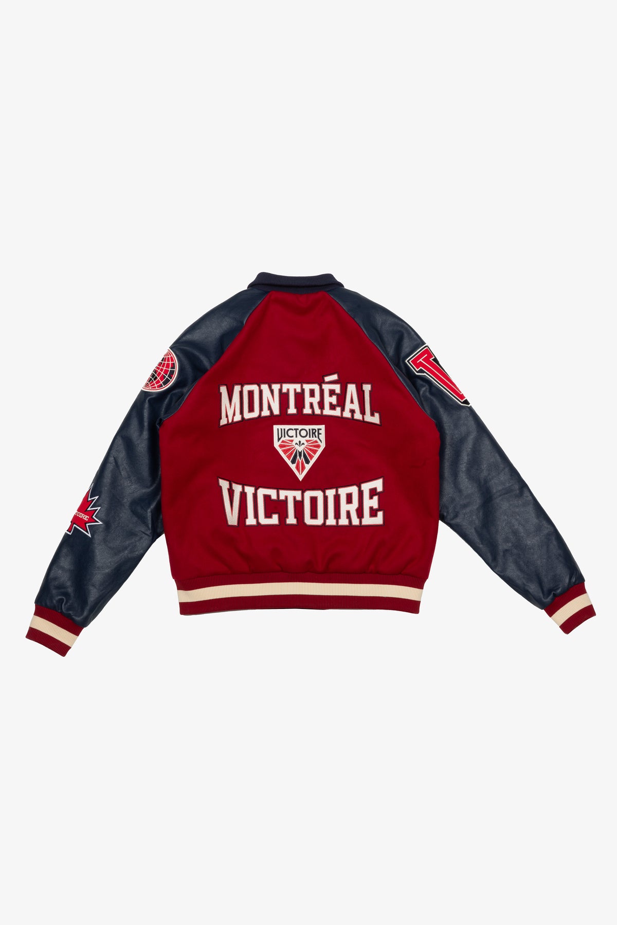 Montréal Victoire Women's Cropped Varsity Jacket - Maroon