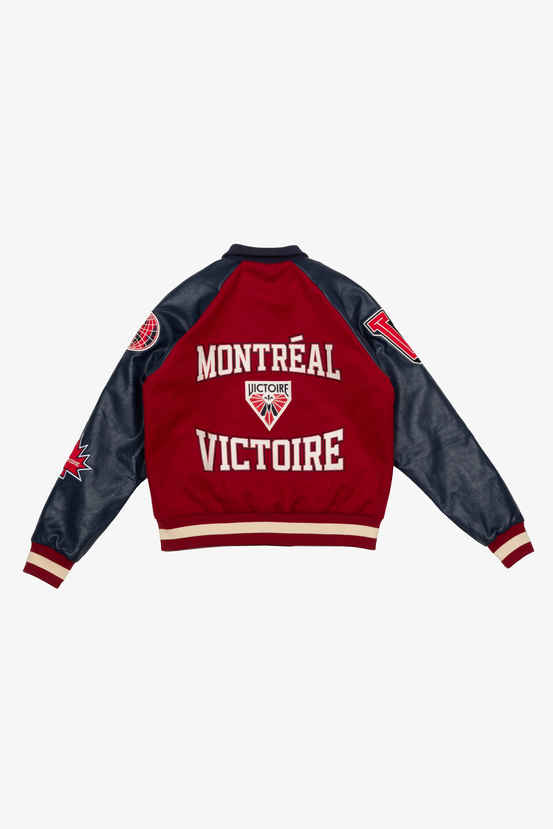 Montréal Victoire Women's Cropped Varsity Jacket - Maroon