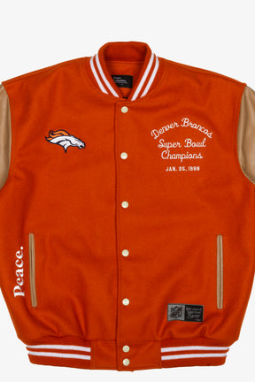 Super Bowl 1998 Denver Broncos vs. Green Bay Packers Varsity Jacket - Orange