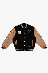 Super Bowl 1979 Pittsburgh Steelers vs. Dallas Cowboys Varsity Jacket - Black