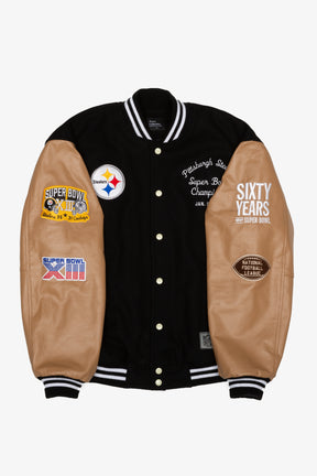 Super Bowl 1979 Pittsburgh Steelers vs. Dallas Cowboys Varsity Jacket - Black