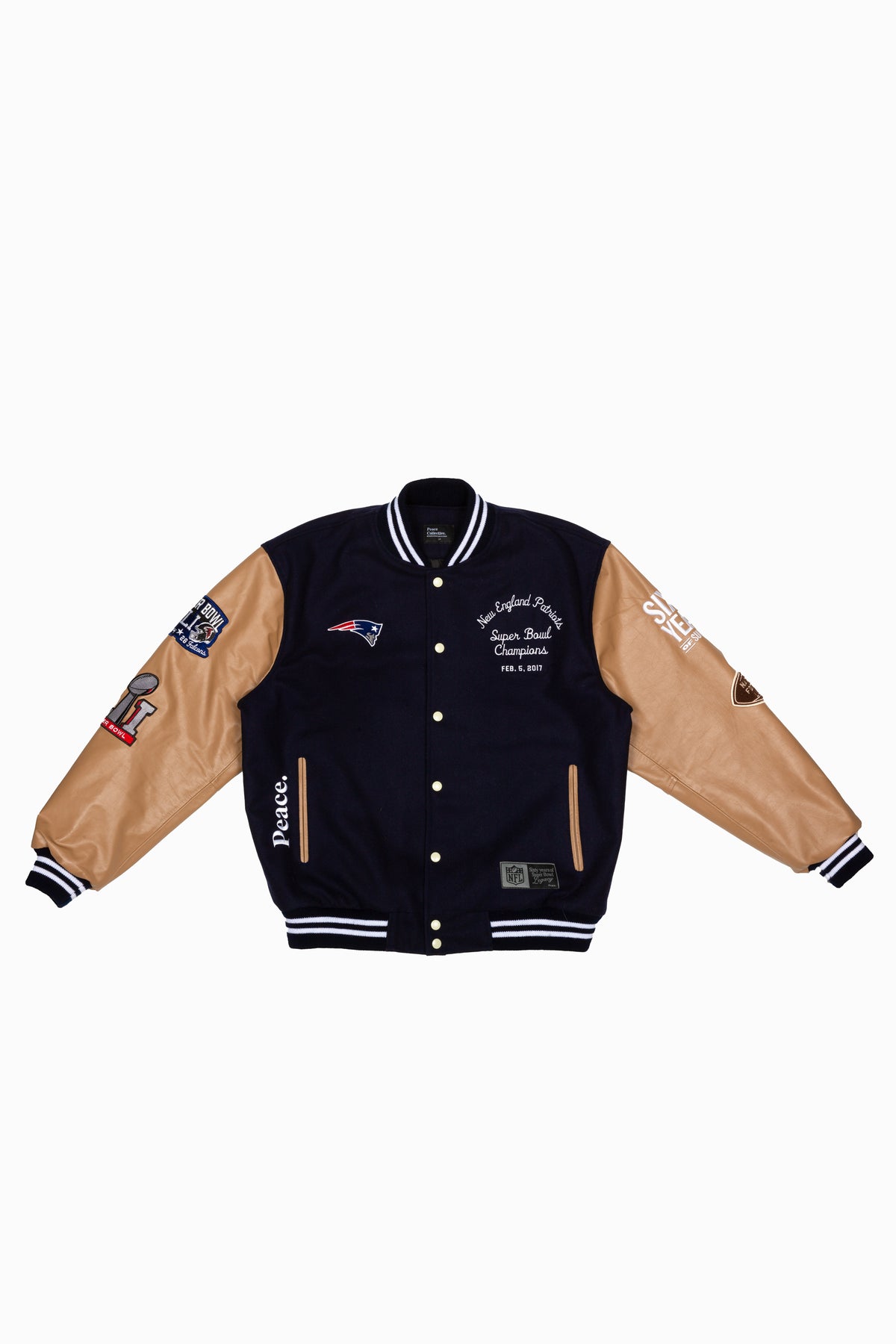 Super Bowl 2017 New England Patriots vs. Atlanta Falcons Varsity Jacket - Navy