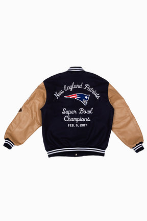 Super Bowl 2017 New England Patriots vs. Atlanta Falcons Varsity Jacket - Navy