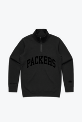 Green Bay Packers Quarter Zip - Tonal Black