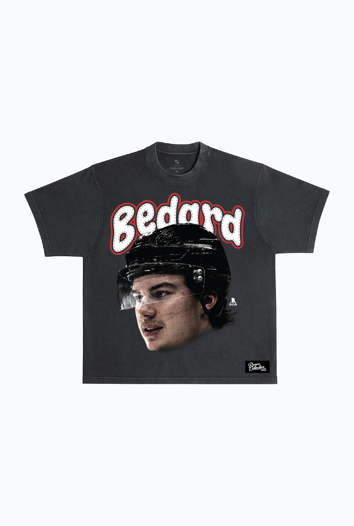 Connor Bedard Heavyweight Garment Dyed T-Shirt - Black
