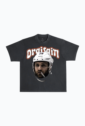 Leon Draisaitl Schweres, stückgefärbtes T-Shirt - Schwarz
