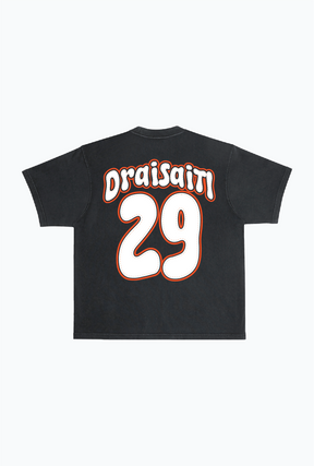 Leon Draisaitl Schweres, stückgefärbtes T-Shirt - Schwarz
