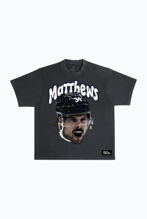 Auston Matthews Heavyweight Garment Dyed T-Shirt - Black