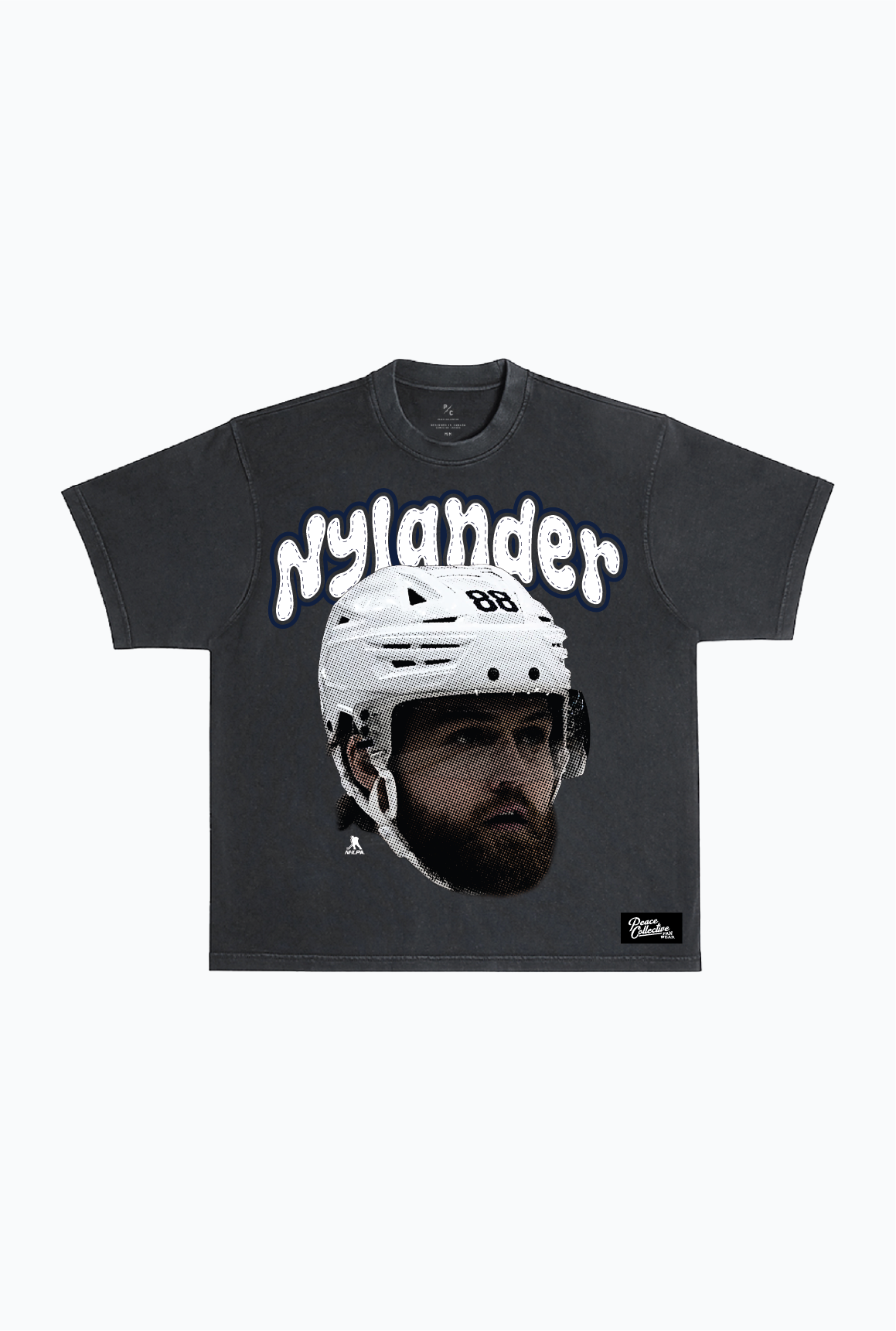 William Nylander Heavyweight Garment Dyed T-Shirt - Black