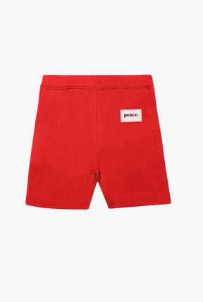 Peace Basics Fleece Shorts - Red
