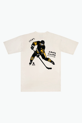 Camiseta de peso pesado Sidney Crosby - Marfil