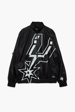 San Antonio Spurs AOP Windbreaker Jacket - Black