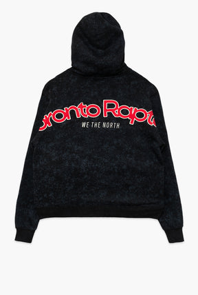 Toronto Raptors Sport Through Texture Heavyweight Full Zip Hoodie - Black