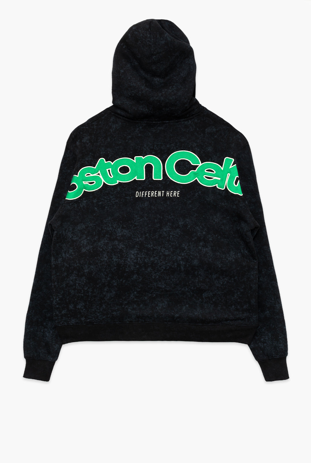 Boston Celtics Sport Through Texture Heavyweight Full Zip Hoodie - Black