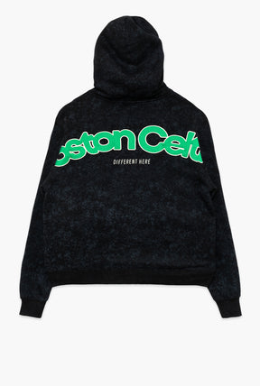 Boston Celtics Sport Through Texture Heavyweight Full Zip Hoodie - Black