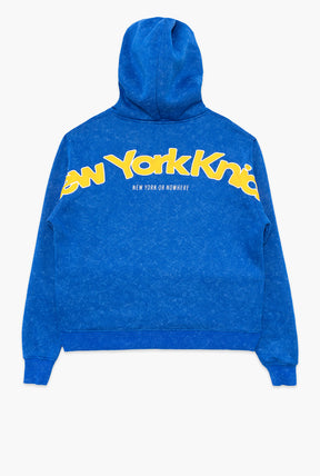 New York Knicks Sport Through Texture Heavyweight Full Zip Hoodie - Blue