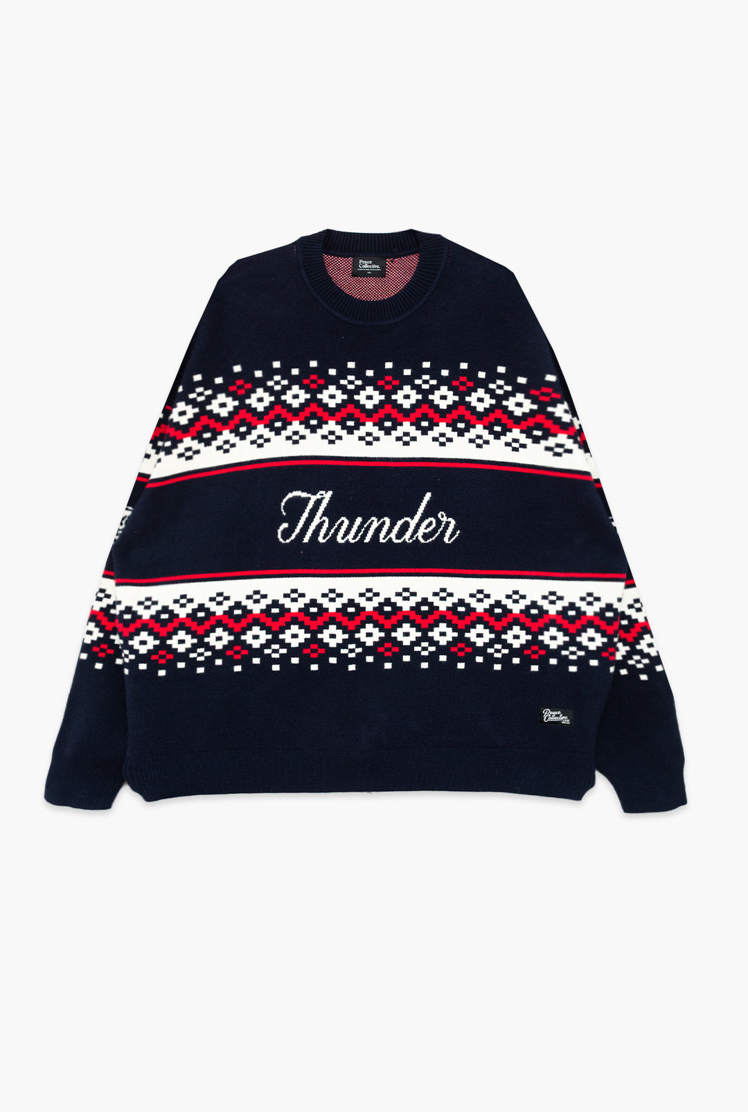 Oklahoma City Thunder Vintage Clubhouse Fairisle Knit Sweater - Navy