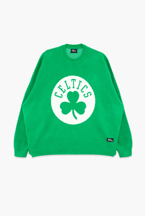 Boston Celtics Oversized Knit Sweater - Green
