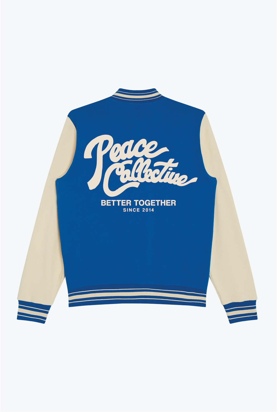 Peace Collective Better Together Letterman Jacket - Royal/Cream