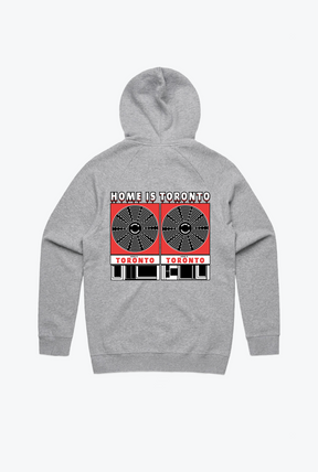 Home is Toronto Record Man Zip Hoodie - Grey