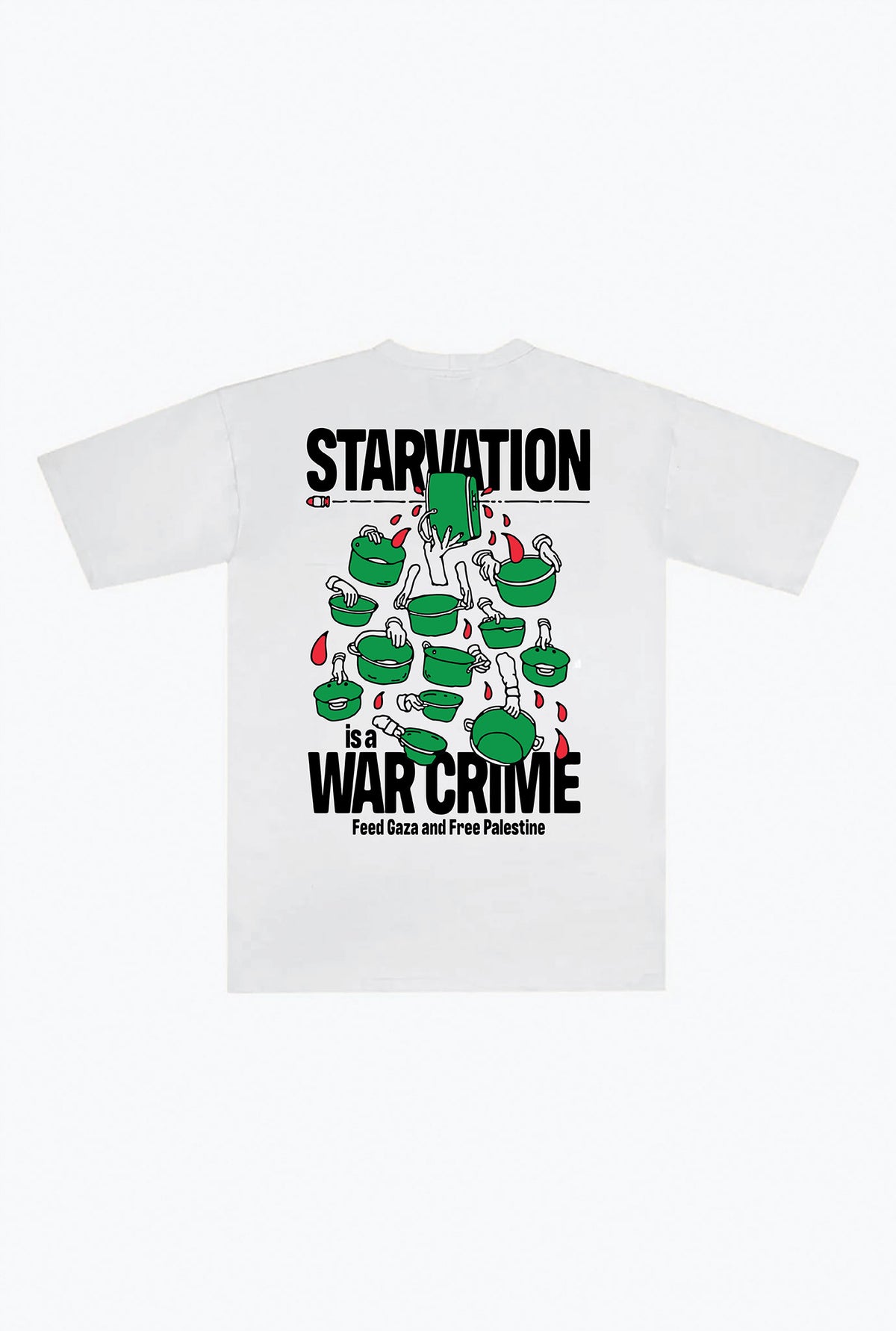 P/C x BoringFriends Feed Gaza Heavyweight T-Shirt - White