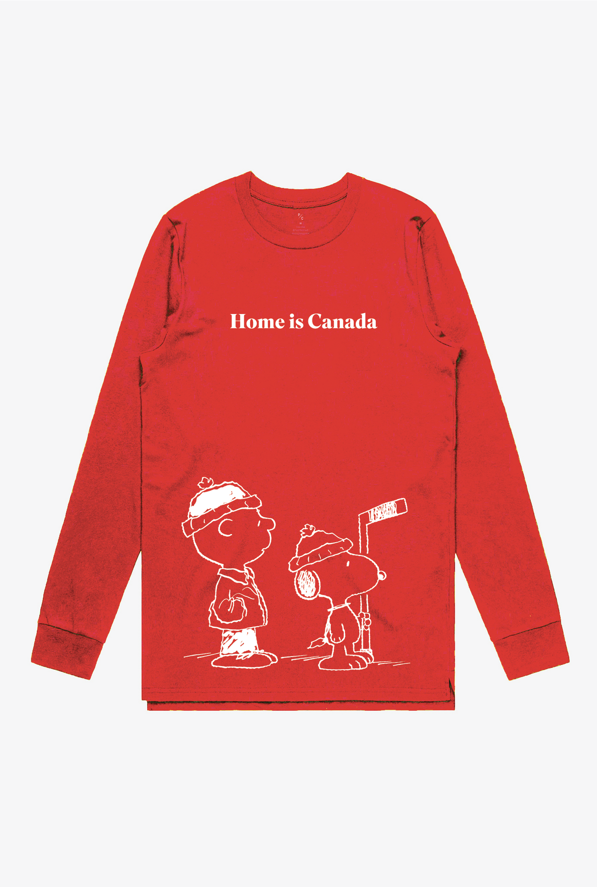 P/C x Peanuts Home is Canada Long Sleeve - Red