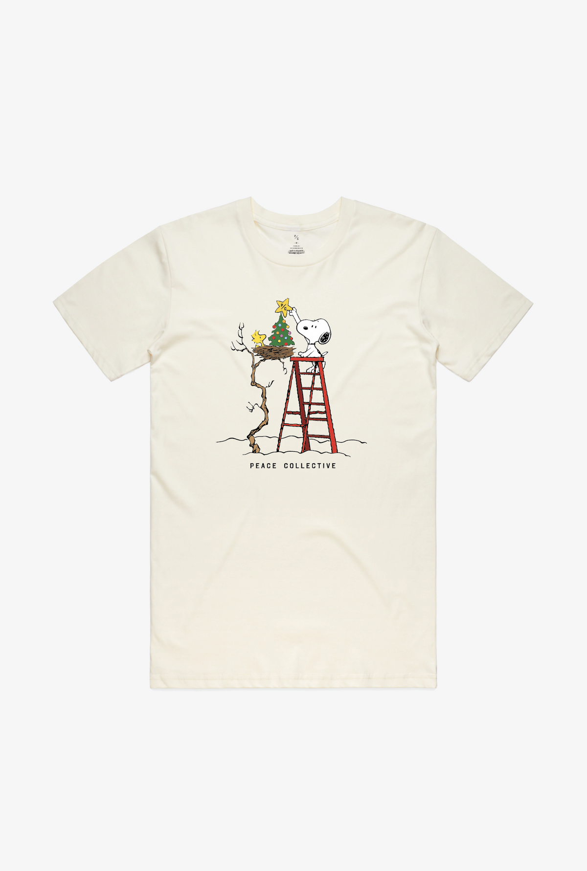 P/C x Peanuts Snoopy Ladder T-Shirt - Ivory