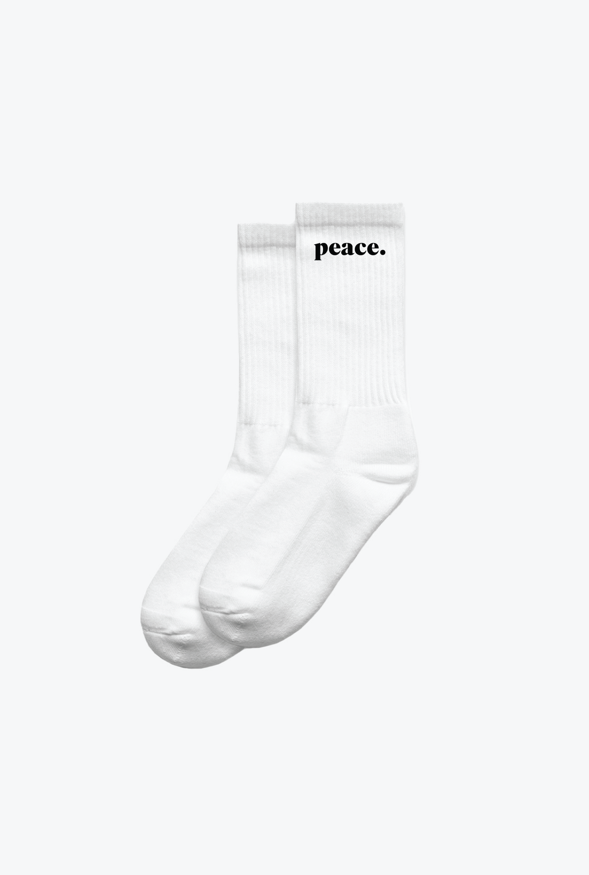 Peace Basics Crew Socks - White