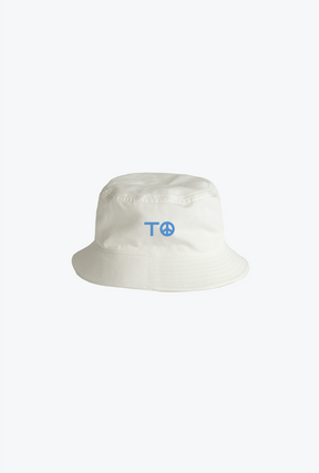 "TO" Peace Sign Bucket Hat - Ivory