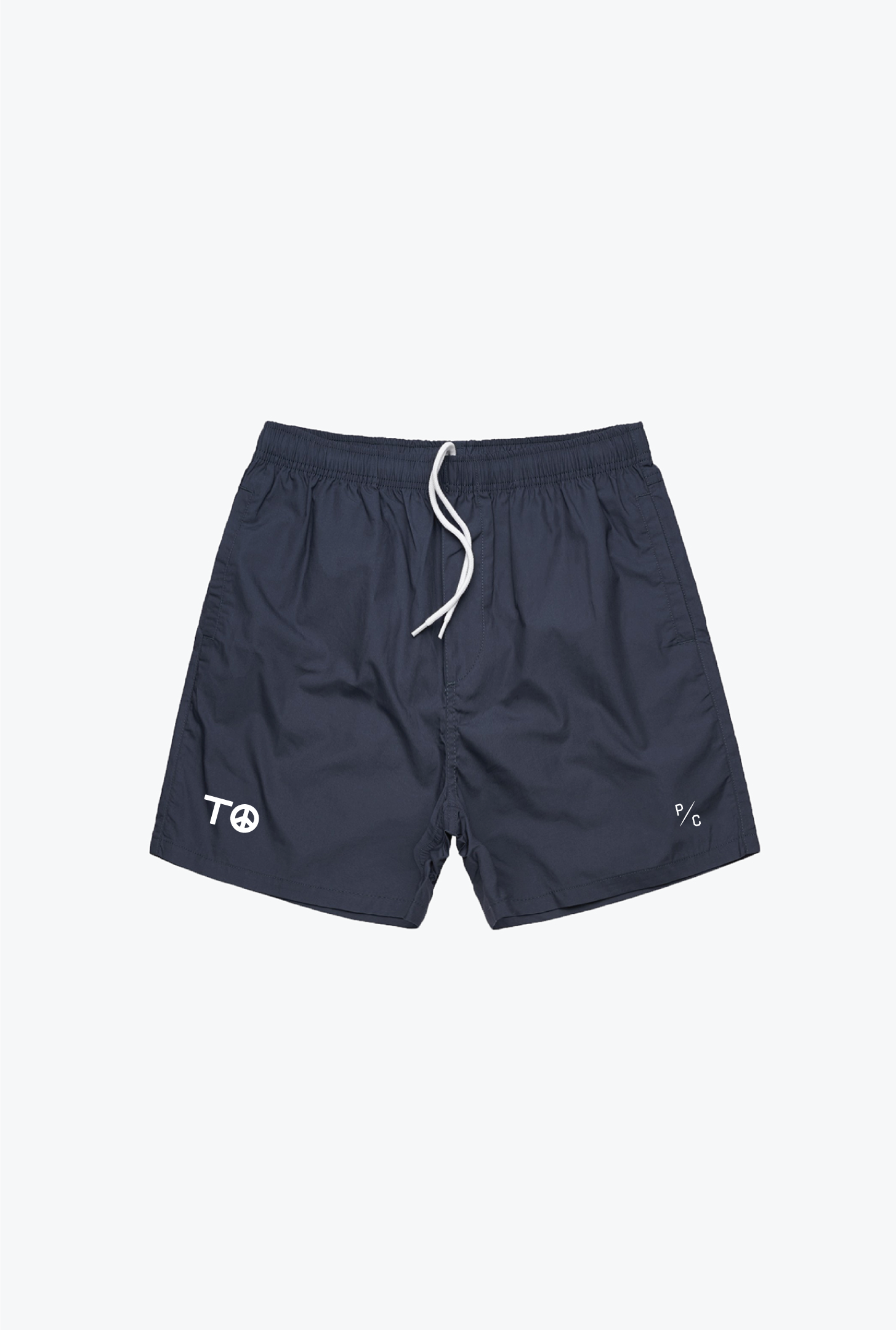 "TO" Peace Sign Board Shorts - Petrol Blue