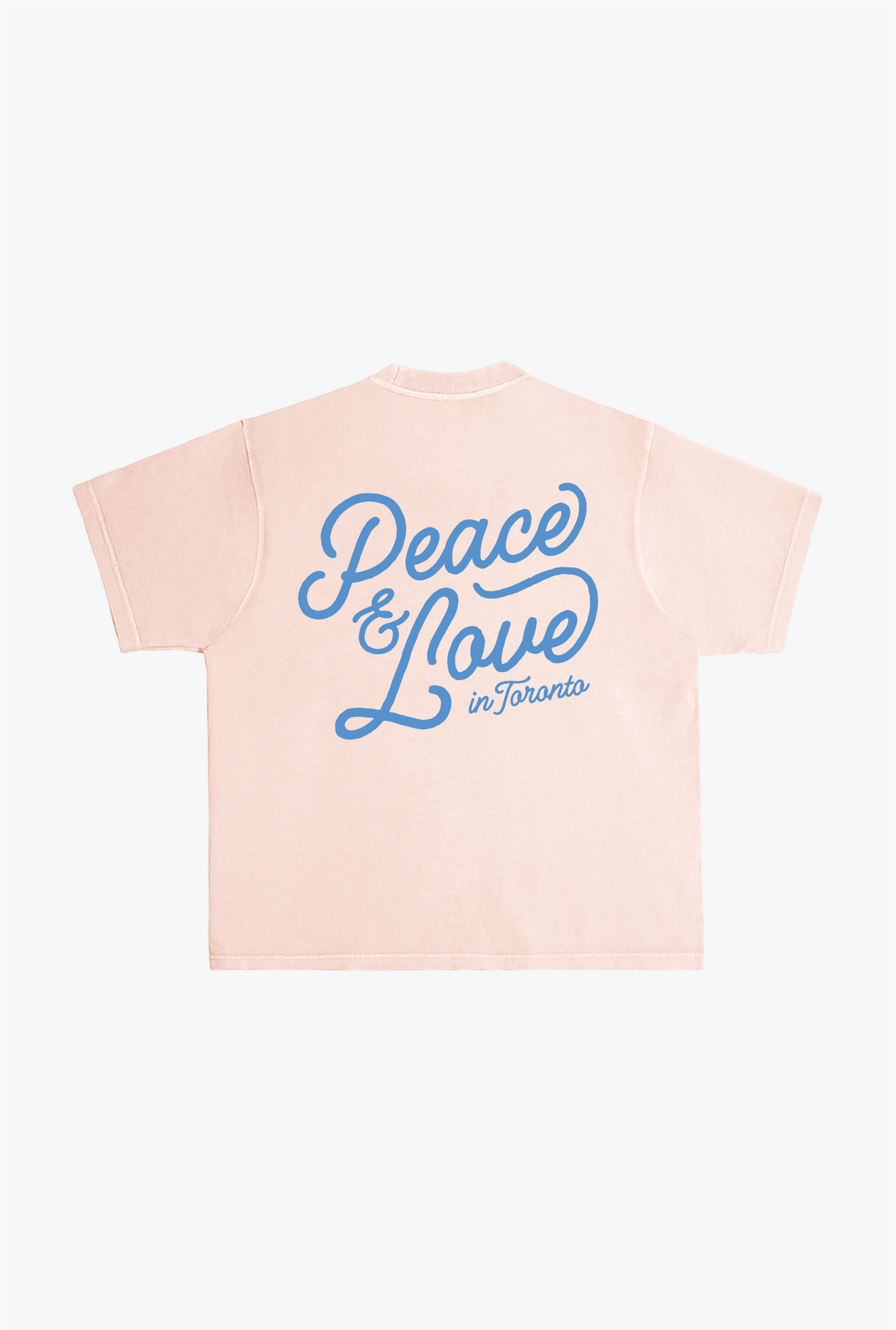 "Peace and Love" Script T-Shirt - Salmon