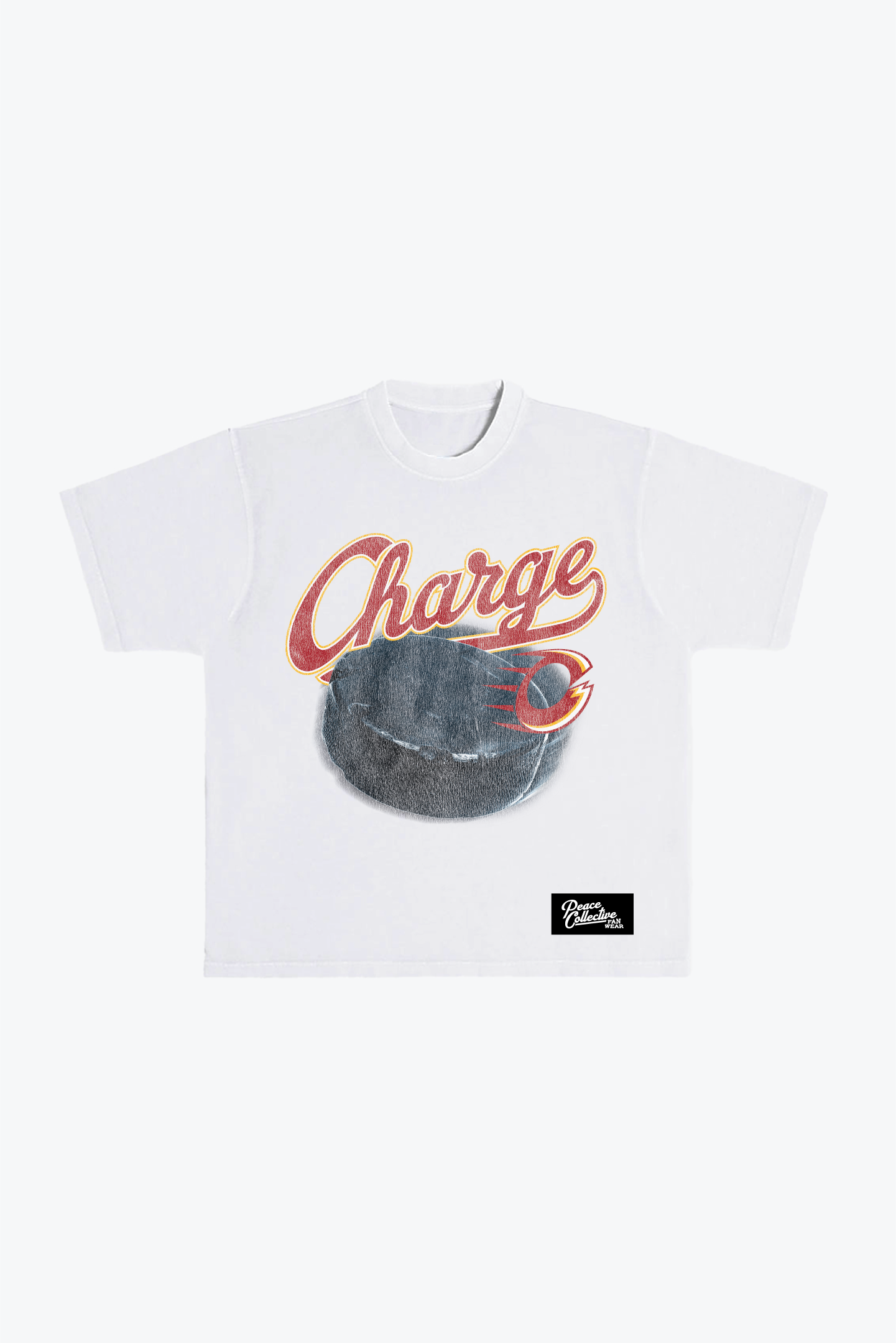 Ottawa Charge Puck Heavyweight T-Shirt - White