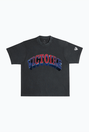 Montréal Victoire Graffiti Heavyweight Garment Dyed T-Shirt - Off Black