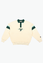 Boston Fleet Oversized Rugby - Grün / Elfenbein