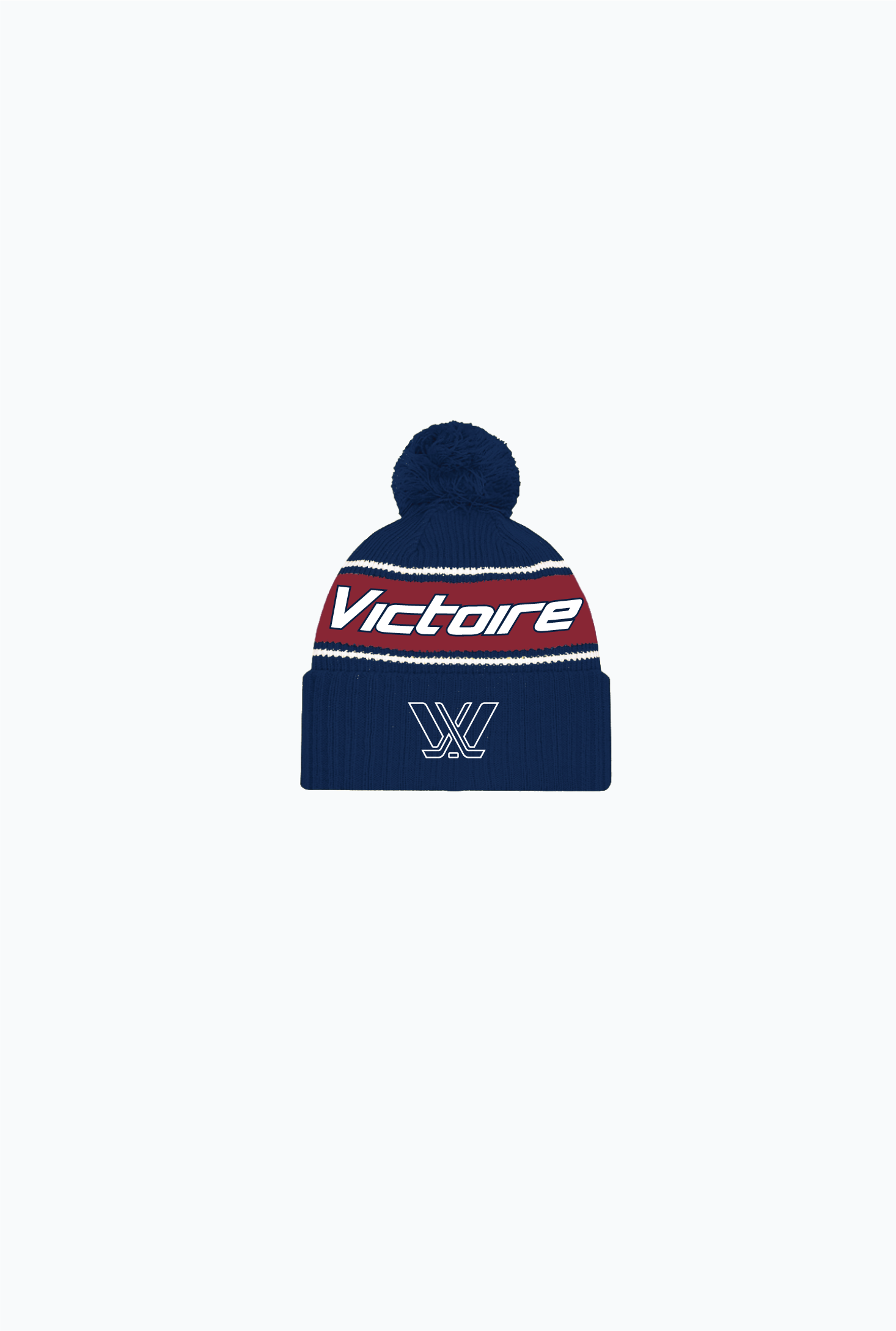 Montréal Victoire Strickmütze – Marineblau / Kastanienbraun