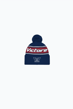 Montréal Victoire Strickmütze – Marineblau / Kastanienbraun