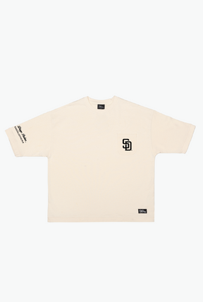 San Diego Padres Preppy Heavyweight Pocket T-Shirt - Ivory