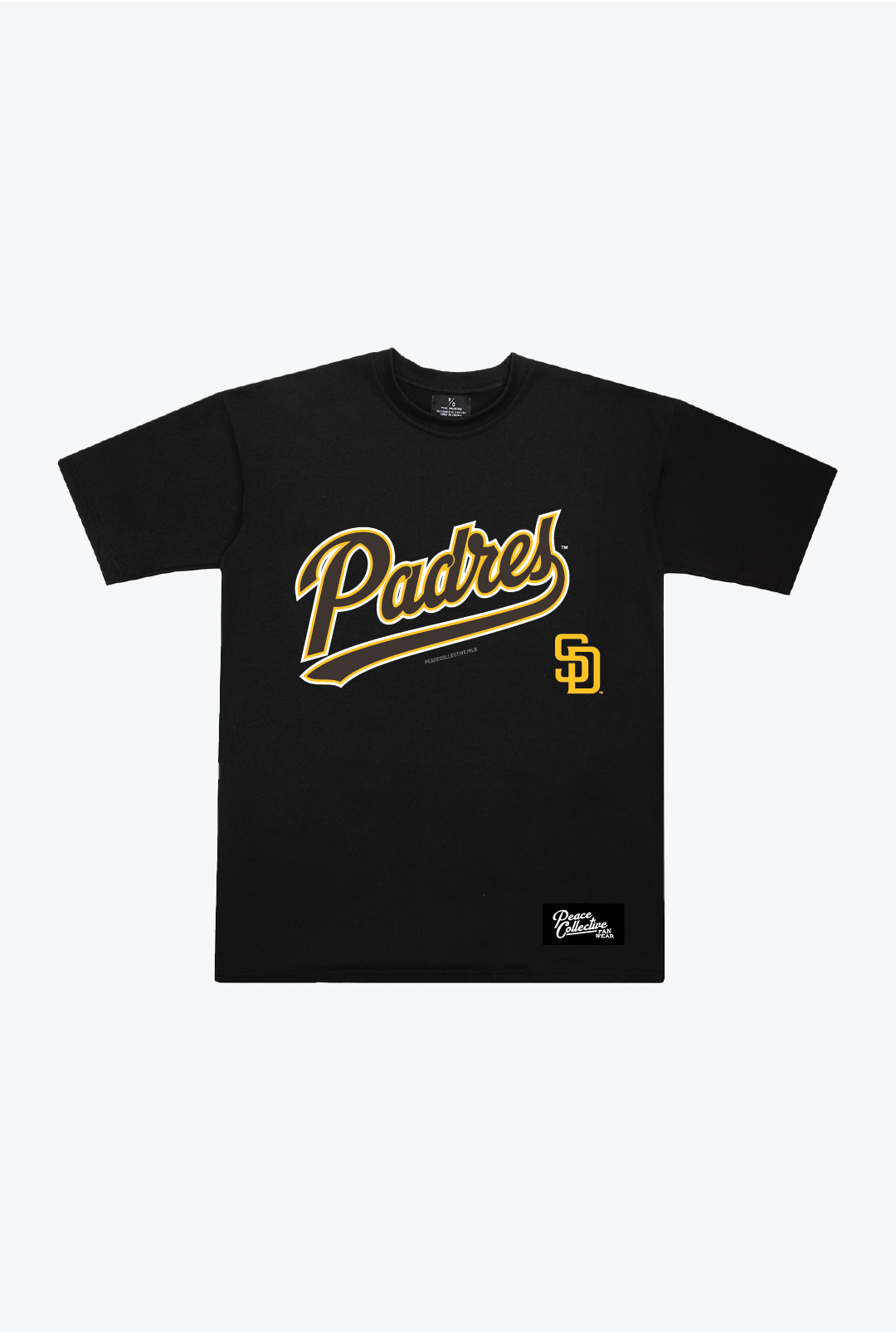 San Diego Padres Spirit Heavyweight T-Shirt - Black