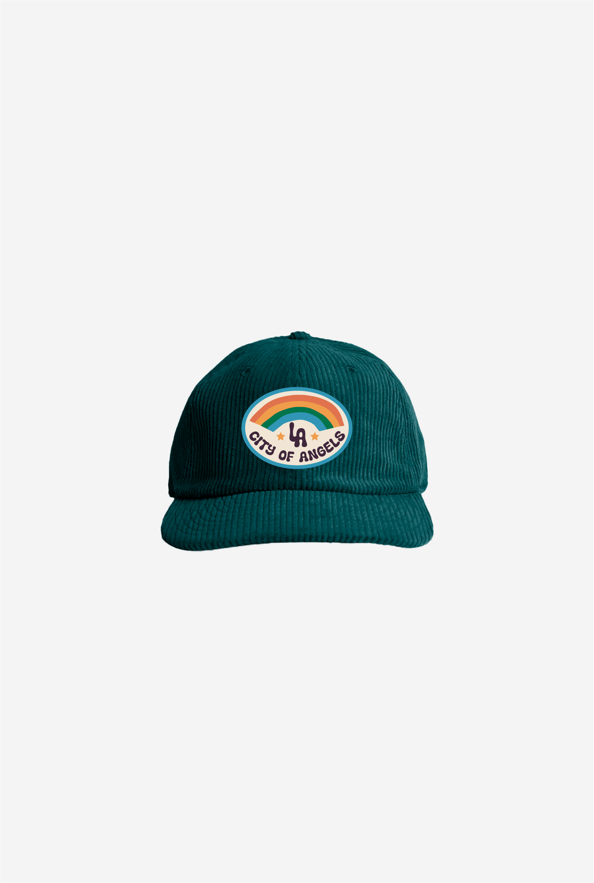 City of Angels Patch Corduroy Cap - Teal